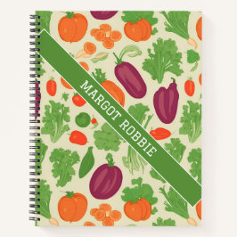 新鮮野菜フローラカラフル模様 ノートブック
