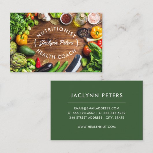新鮮野菜ヘルスフィールドビジネスカード 名刺 (正面/裏面)
