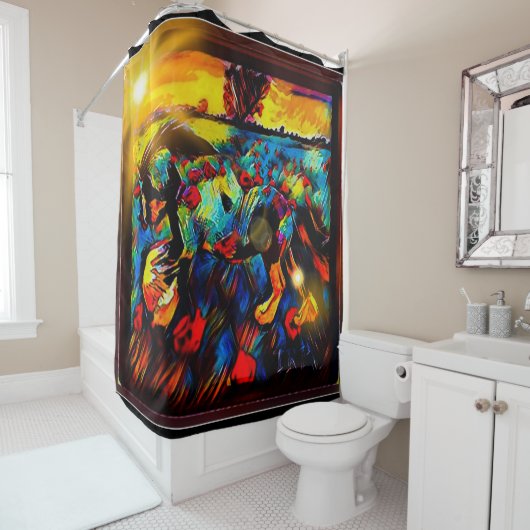 新鮮馬01-01 シャワーカーテン (インサイチュ)