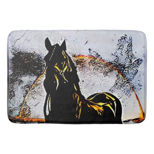 新鮮馬02-01 バスマット (正面)