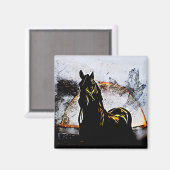 新鮮馬02-01 マグネット (正面/裏面)