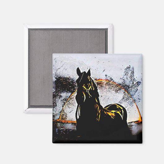 新鮮馬02-01 マグネット (正面/裏面)