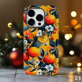 新鮮鮮やかな外観のための柑橘類とベリーパターン Case-Mate iPhone 14 PROケース