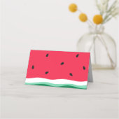 新鮮鮮やかな熱帯スイカ夏パーティー プレイスカード (裏面)