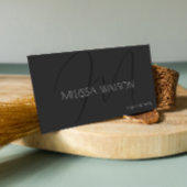 新鮮黒ミニマルQRコモダンード 名刺