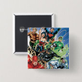 新52 – ジャスティスリーグ#1 缶バッジ (正面&裏面)