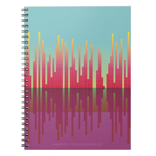 新80年代のVisualizerのパーソナライズなノート ノートブック (正面)