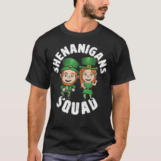新（しな）二（に）眼（がん）団(がおもしろいん)St patricks day飲み会 Tシャツ (正面)