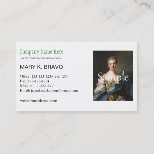 新！すべての職業のフォト名刺 名刺 (正面)