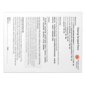 *新*スパサロンWAX同意型枠メモ帳 ノートパッド (正面)