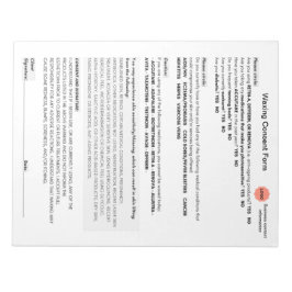 *新*スパサロンWAX同意型枠メモ帳 ノートパッド