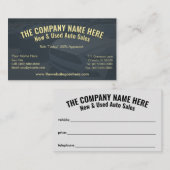 新·中古車販売-自動販売両面 名刺 (正面/裏面)