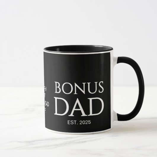 新DADギフト 父の日 おめでとうBONUS DAD ESTABLISHED マグカップ (右)