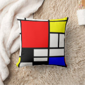 新plasticismモンドリアンのスタイル3のモダン クッション (ブランケット)