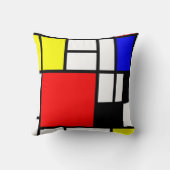 新plasticismモンドリアンのスタイル3のモダン クッション (裏面)