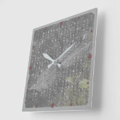 方丈記による「無常」の壁時計 (落ち葉) スクエア壁時計 (傾斜)