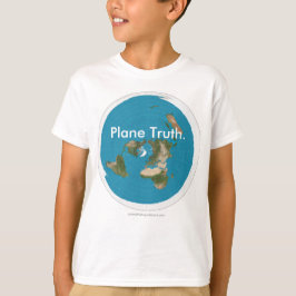 方位角の等距離の「平らな真実」。 子供のTシャツ Tシャツ