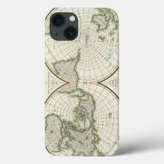 方位角を示す投射 Case-Mate iPhoneケース (裏面)