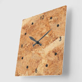 方向づけられた繊維板- OSBの継ぎ目が無いパターン スクエア壁時計 (傾斜)