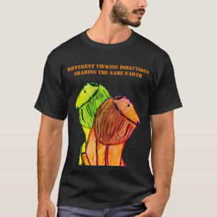 方向の違う表示 Tシャツ