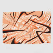 方向への茶色の波打ちの違う混乱 ゴルフタオル (横)