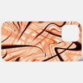 方向への茶色の波打ちの違う混乱 Case-Mate iPhoneケース (裏面 (横))