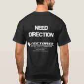 方向を変えられた若い大人 Tシャツ (裏面)
