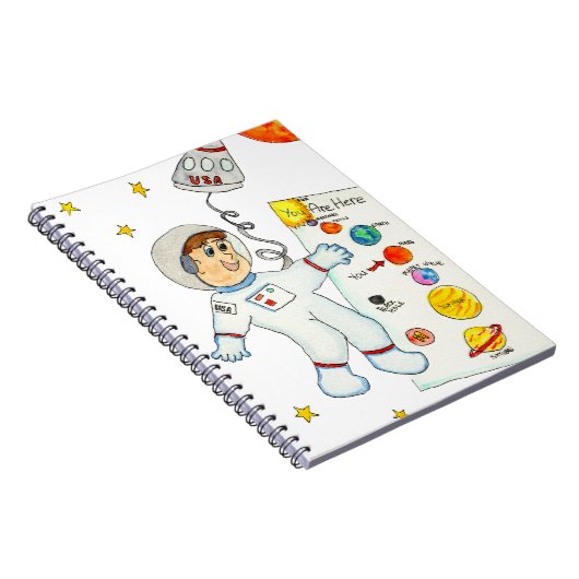 方向を探している宇宙飛行士 ノートブック (右側)