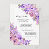 方向を結婚する素朴な紫色の花の薄紫 エンクロージャーカード (正面/裏面)