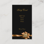 方向エレガントパーティーゼブラヒョウ金ゴールドブラック エンクロージャーカード (裏面)
