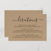 方向エンクロージャカード – シンプルクラフト紙 エンクロージャーカード (正面/裏面)