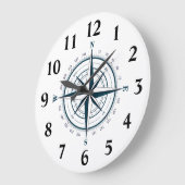方向星コンパス（度付） ラージ壁時計 (傾斜)