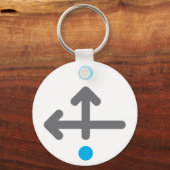 方向矢印ミニマルモダンリストジオメトリック キーホルダー (正面)