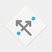 方向矢印ミニマルモダンリストジオメトリック スタンダードランチョンナプキン (角)