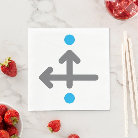 方向矢印ミニマルモダンリストジオメトリック スタンダードランチョンナプキン