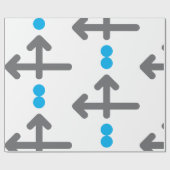 方向矢印ミニマルモダンリストジオメトリック ラッピングペーパー (フラット)