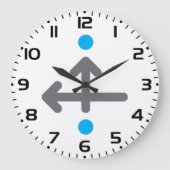 方向矢印ミニマルモダンリストジオメトリック ラージ壁時計 (正面)