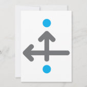 方向矢印ミニマルモダンリストジオメトリック 招待状 (正面)