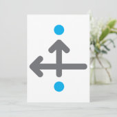 方向矢印ミニマルモダンリストジオメトリック 招待状 (スタンド正面)