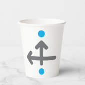 方向矢印ミニマルモダンリストジオメトリック 紙コップ (正面)
