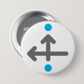 方向矢印ミニマルモダンリストジオメトリック 缶バッジ (正面&裏面)
