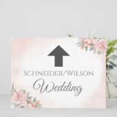 方向矢印 花のビーチ招待状 招待状 (スタンド正面)