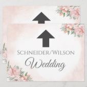 方向矢印 花のビーチ招待状 招待状 (正面/裏面)