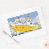 方向線のオルソヴァ 長方形シール (封筒)