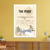 方向転換を歓迎しよう: The Pivot Stretched Canvas Print キャンバスプリント (インサイチュ (リビング))