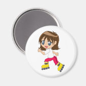 方向転換ガールマグネット マグネット (正面/裏面)