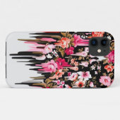 方向転換、溶ける花パターン Case-Mate iPhoneケース (裏面(横))