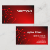 方向 – 赤い照明 エンクロージャーカード (正面/裏面)