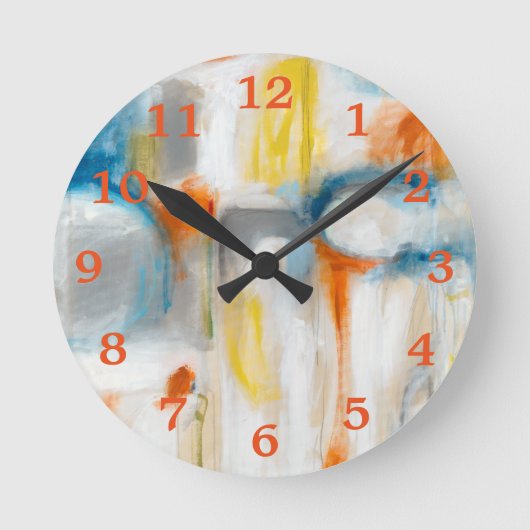 方向I ラウンド壁時計 (正面)