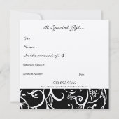 方形のギフト券 (裏面)